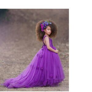 NWT Dollcake Sparkling Grape Purple Tutu Gown Pagent Dress Girls sz 14